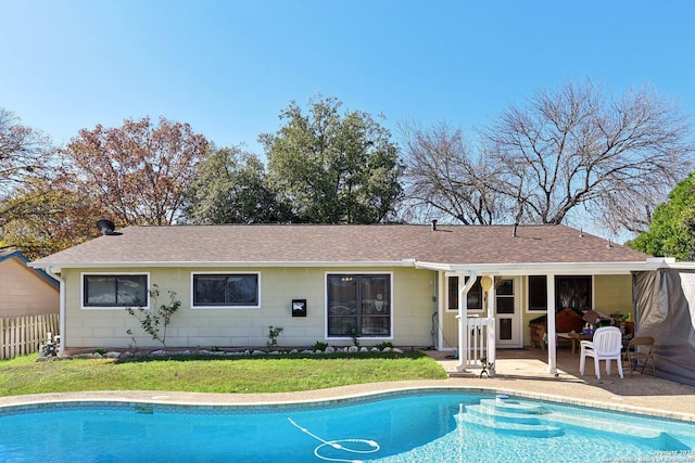 back of house featuring a patio area