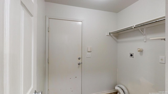 washroom featuring hookup for an electric dryer