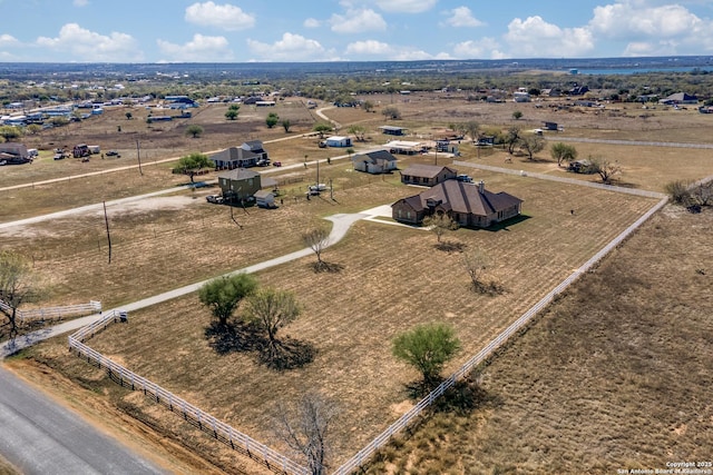 drone / aerial view featuring a rural view