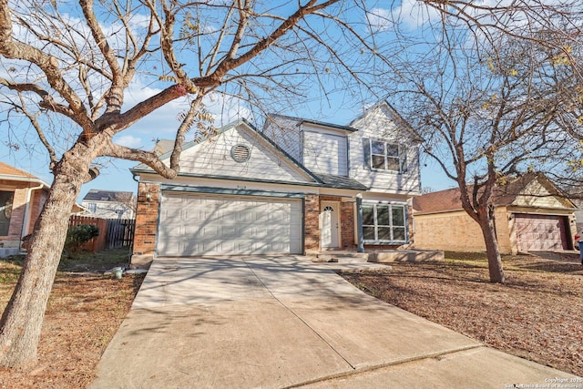 view of front property featuring a garage