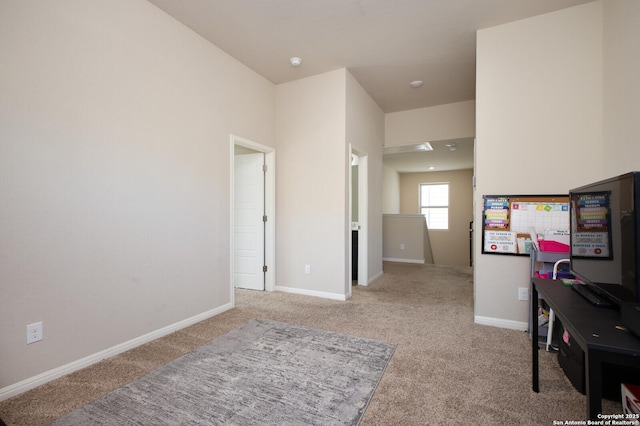 view of carpeted office