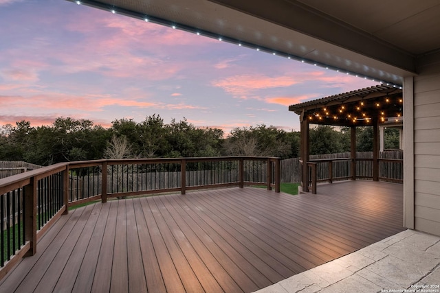 view of deck at dusk