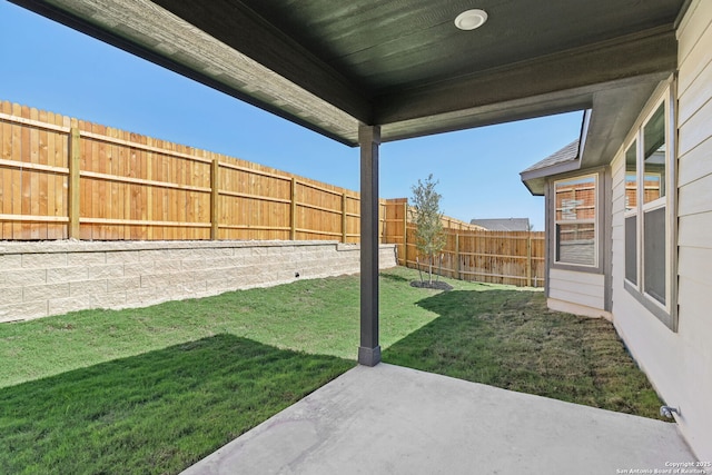 view of yard featuring a patio area