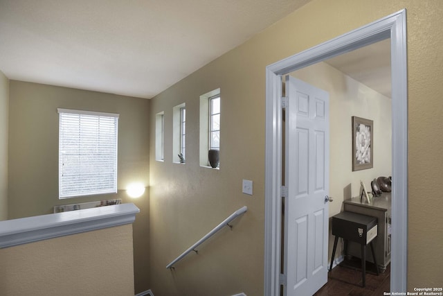 stairway with a wealth of natural light