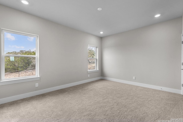 view of carpeted empty room