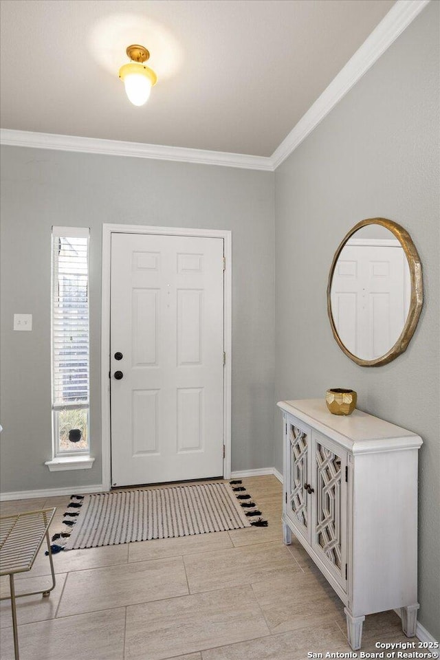 foyer with crown molding