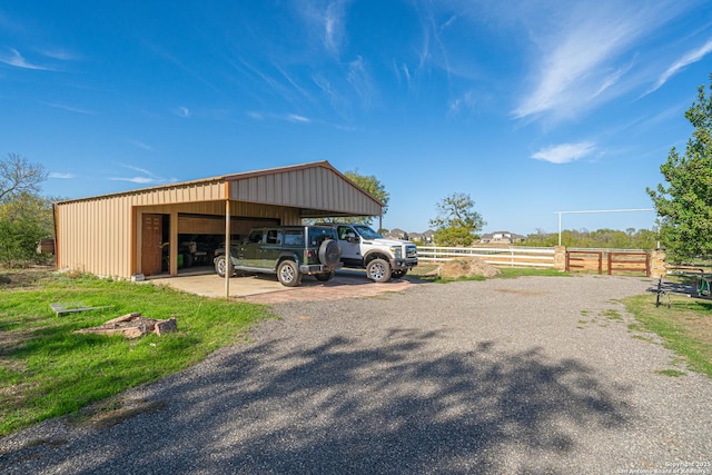 view of parking / parking lot