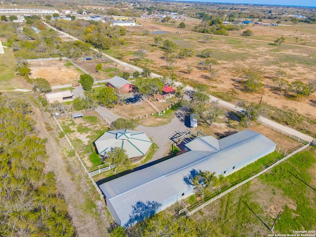 drone / aerial view with a rural view