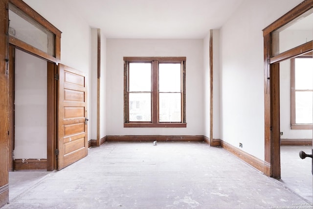 unfurnished bedroom featuring a closet