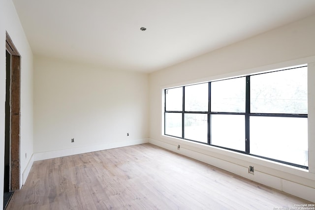 empty room featuring light wood-type flooring