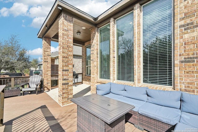 view of patio / terrace featuring outdoor lounge area