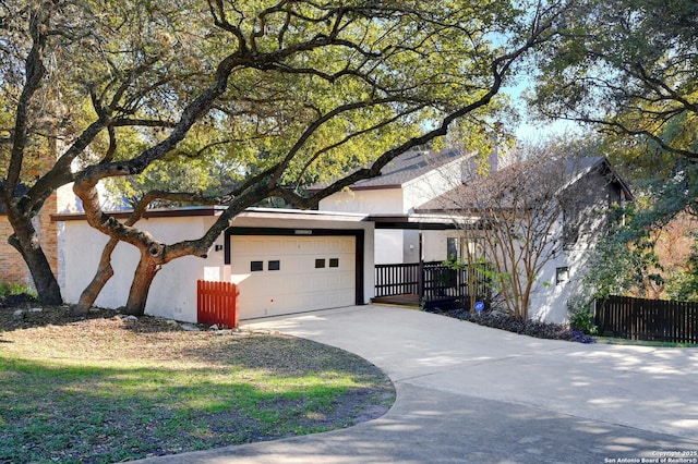 view of front facade with a garage