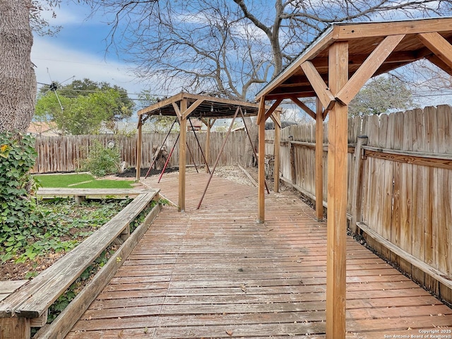 view of wooden terrace