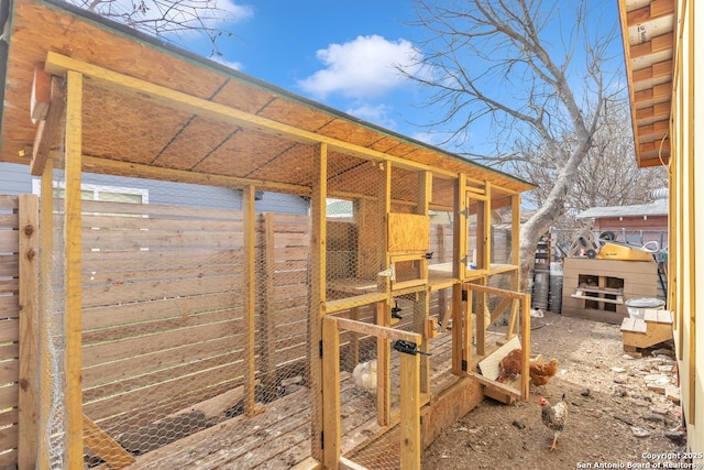 deck featuring an outbuilding