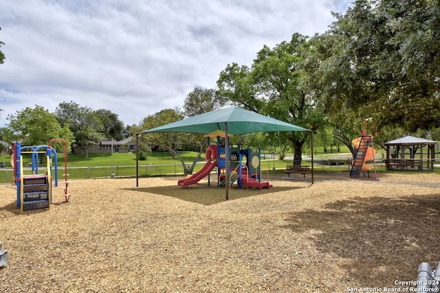 view of community jungle gym