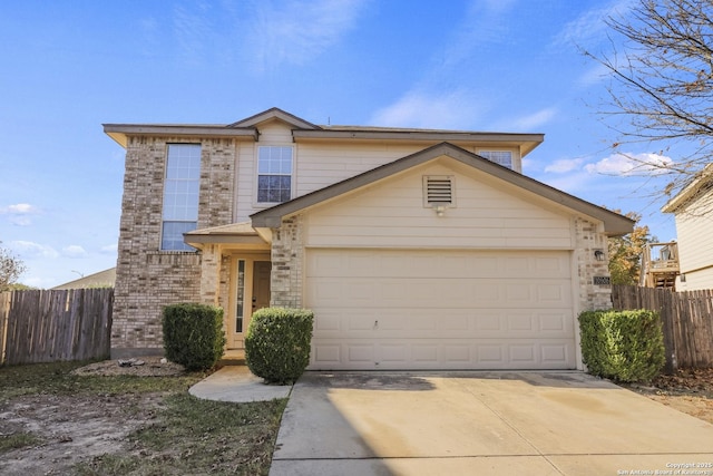 front of property featuring a garage