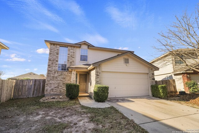 view of front property featuring a garage