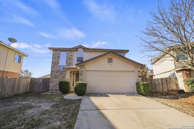 view of property featuring a garage