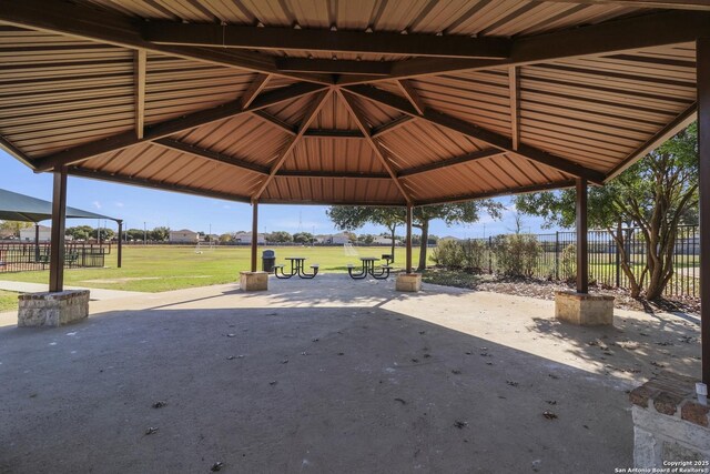 view of home's community featuring a gazebo and a yard