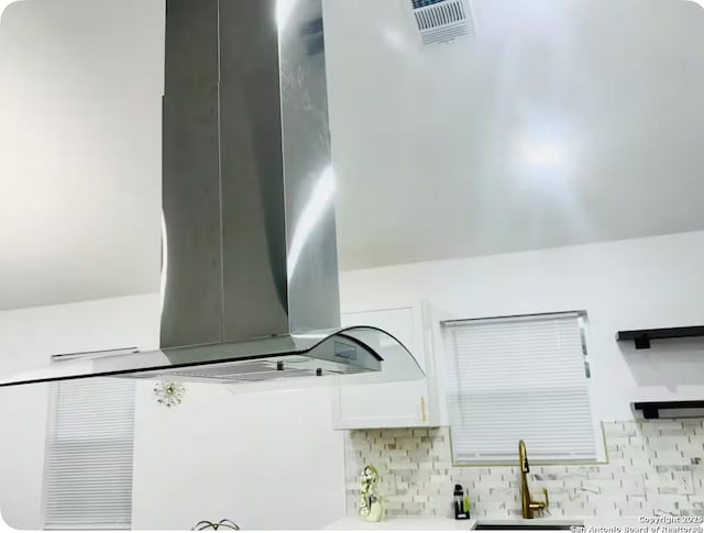 interior details with sink and exhaust hood