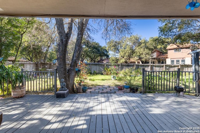 view of wooden deck