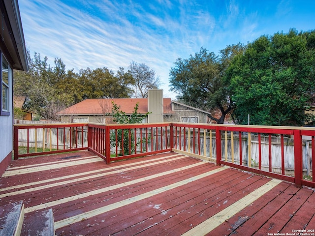 view of wooden deck