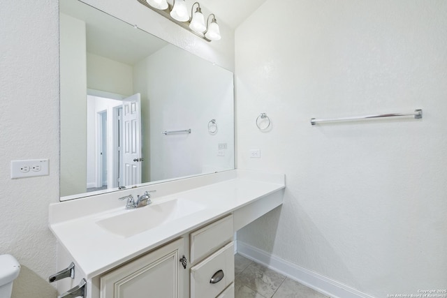 bathroom featuring vanity and tile patterned floors