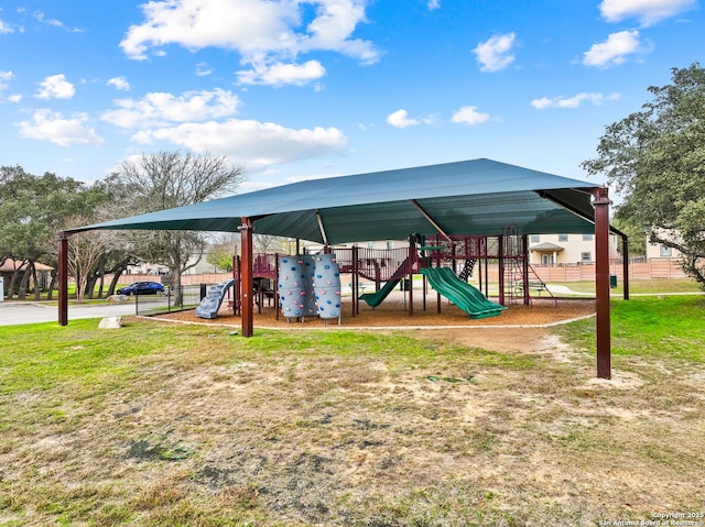 view of jungle gym