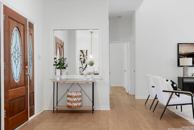 entryway featuring light hardwood / wood-style floors