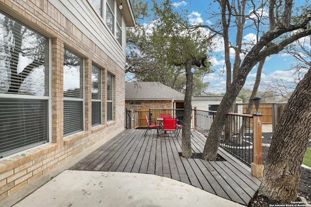 view of wooden deck