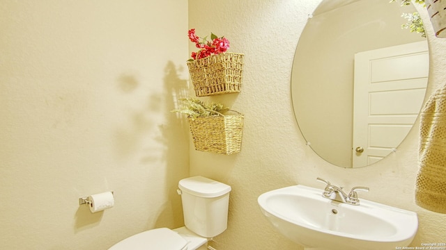 bathroom with toilet and sink