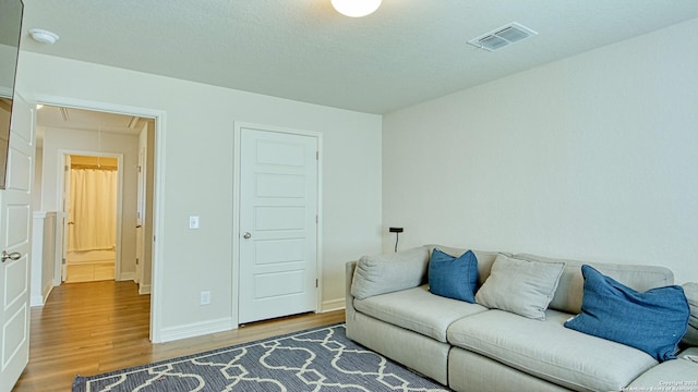 living room featuring wood-type flooring