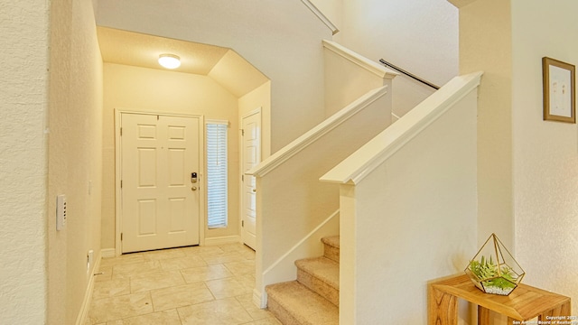 view of tiled entrance foyer