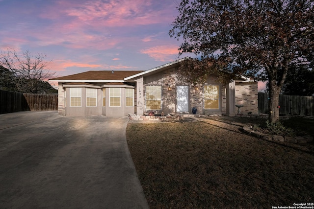 view of ranch-style house