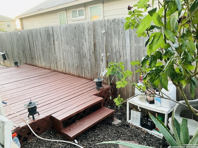 view of wooden terrace