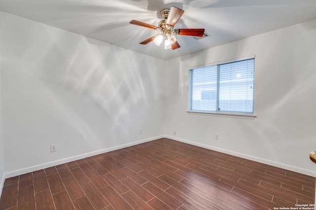 unfurnished room featuring ceiling fan