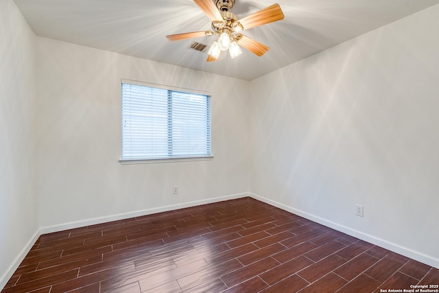 unfurnished room featuring ceiling fan