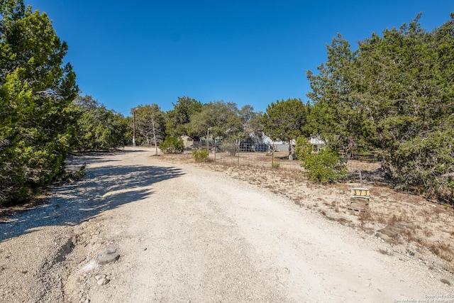 view of street with a rural view