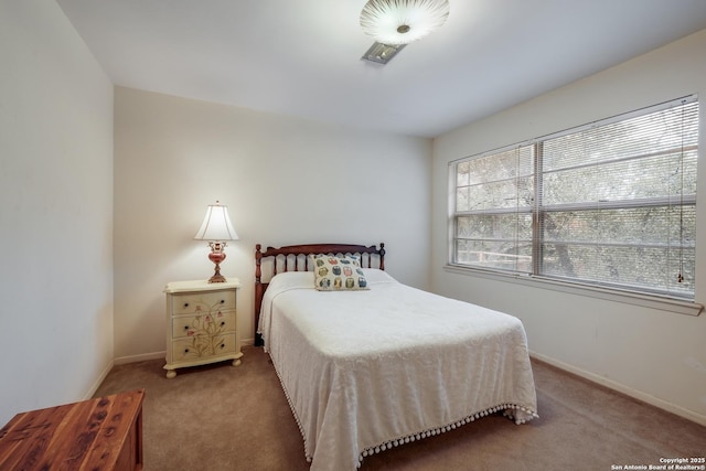 bedroom with carpet floors