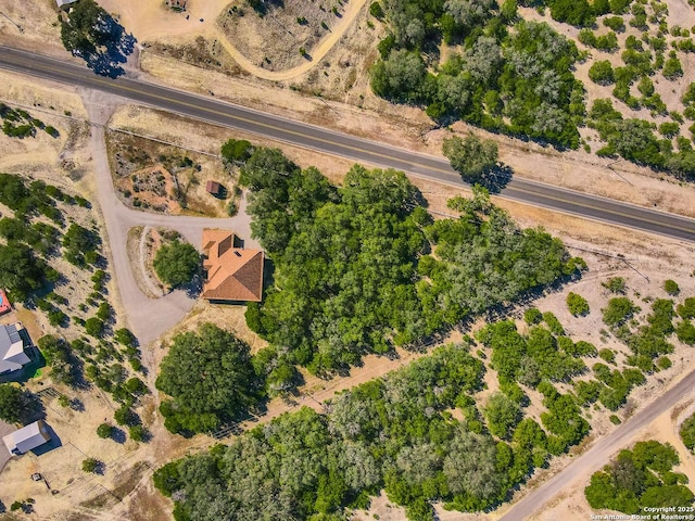 bird's eye view with a rural view