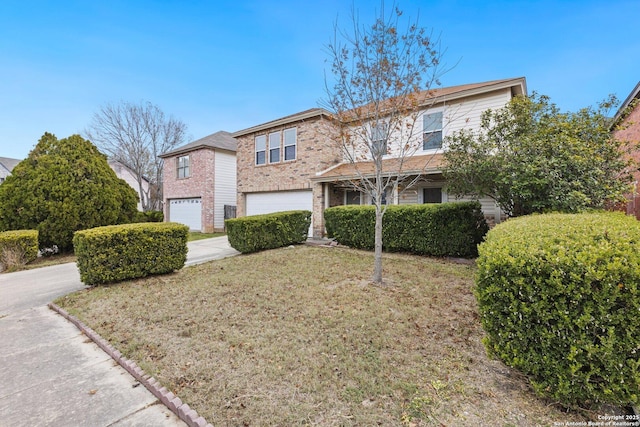 view of property with a garage