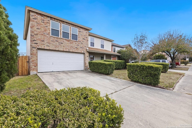 front facade featuring a garage