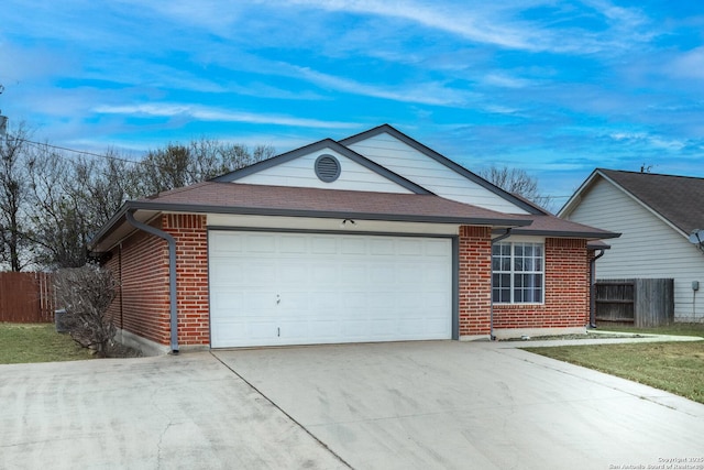 ranch-style home with a garage