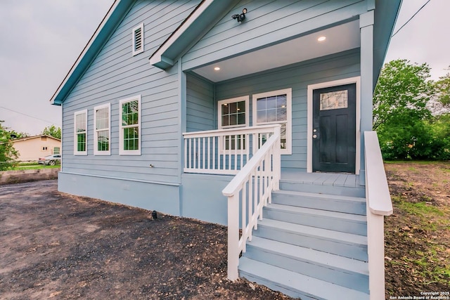 view of front of house with covered porch