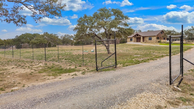 view of street featuring a rural view