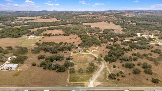 aerial view with a rural view