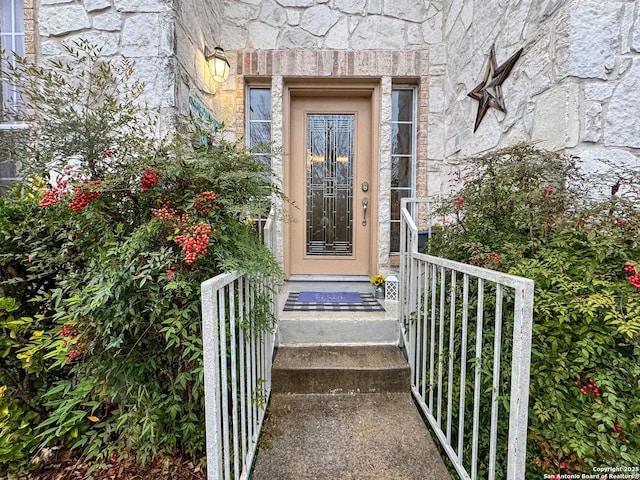 view of doorway to property