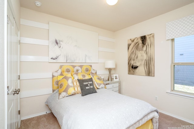 view of carpeted bedroom