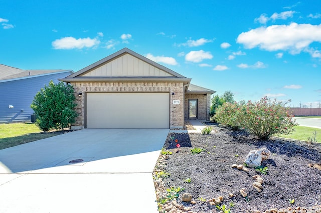 ranch-style home with a garage