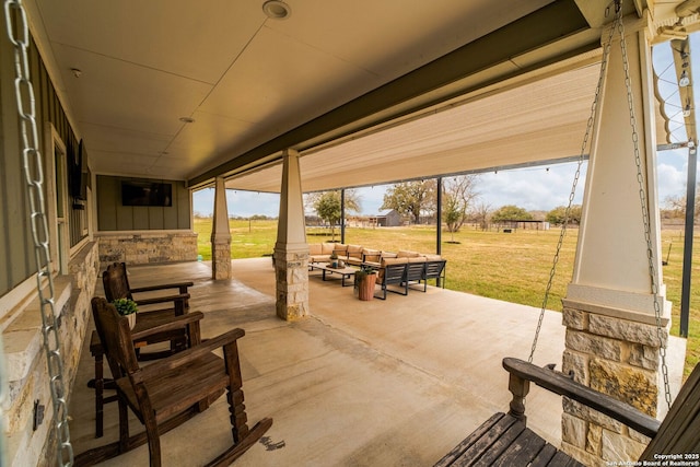 view of patio / terrace with an outdoor hangout area